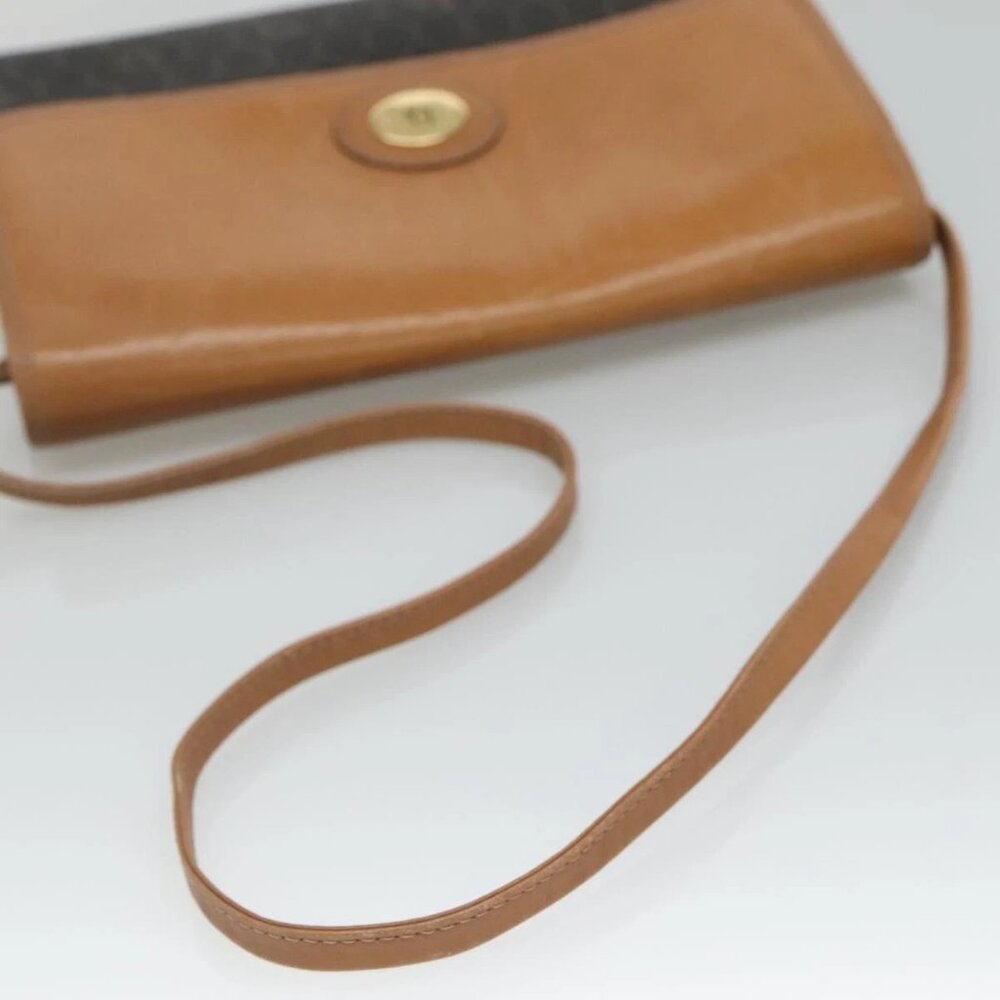 Christian Dior Honeycomb Canvas Shoulder Bag PVC Black Gold Auth BA558 - Picture 8 of 16